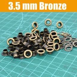 100sets 4mm Brass Eyelet with Washer Leather Craft Repair Grommet Round Eye Rings For Shoes Bag Clothing Leather Belt Hat