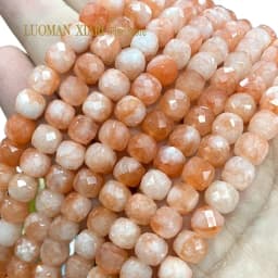 7-8MM Square Aquamarine Chalcedony Natural Stone Loose Cube Spacer Beads for Jewelry Making Diy Bracelet Charms Accessories