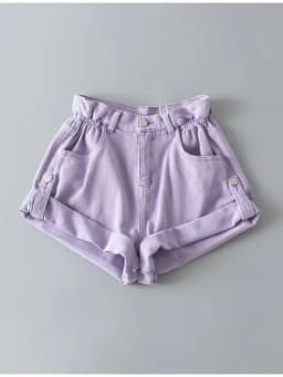 Wixra Women Basic Denim Shorts Candy Color Summer New Trendy Pants High Waist Casual Jeans Bottom