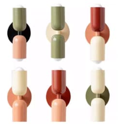 E27 Nordic Wall Lamp LED Macaron Minimalist Sconce Bedroom Bedside Living Room Study Aisle Indoor Home Decoration Light