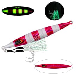 200g Long Casting Slow Sinking Fishing Lures Jigging Hard Wobblers Artificial Baits Luminous Vertical Fishing Lure Fishing Jig