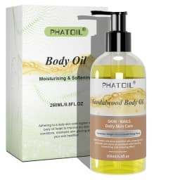 PHATOIL 260ml Body Oil For Moisturizing & Soothes Skin Ginger Grapefruit Rose Lavender Massage Body Oils Long-Lasting Fragrance