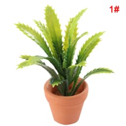 Mini Potted Plant 1:12 Dollhouse Miniature Tree Potted Plant Green Plant Model For Doll House Furniture Home Garden Decor