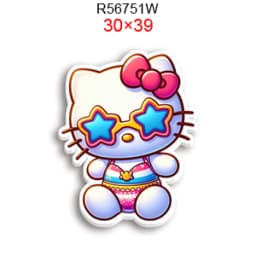 Hello Cat 10pcs/lot San Resin Planar Transparent Glitter Acrylic Flatback for Charms DIY Bow Craft Supplies Phone Case Decor