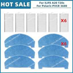 Compatible For ILIFE A20 T20s V3x / Polaris PVCR 3600 / G2 0926W / G2 0726W / G2 1226 Parts Accessories Filter Side Brush Mop