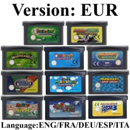 19 Styles GBA Game Cartridge Cards EUR & USA Version For Game Boy Advance GBA SP DS Lite Vintage Game Collection Gift