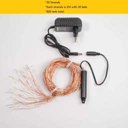 100-600 LED Copper Cable Fairy String Christmas Lights Waterfall Lights for Curtain Outdoor Tree Garlands Holiday Wedding Party