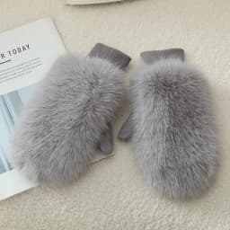 Women Winter Keep Warm Plush Suede Mittens Gloves Cute Sweety Thicken Windproof Soft Fashion Multicolor Drive Riding Outdoor