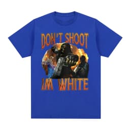 Funny Don't Shoot Im White Meme Graphic T-shirts for Men Casual Humor Short Sleeve T Shirt Unisex Vintage Fashion Gothic T-shirt
