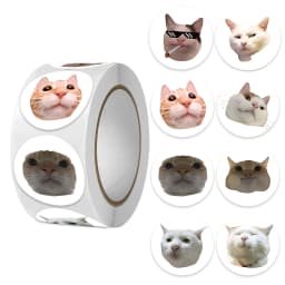 500 Pcs/roll Cat Dog Teacher Reward Sticker Fun MotivationSticker for School Teacher Student Stationery Stickers Kids