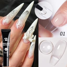 AWStorG Hema Free Poly Nail Gel 30ML Acrylic Gel Finger Extension Transparent Nail Art Extension Quick Building Soak Off UV