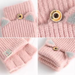 Cute Women Knitted Gloves Solid Cartoon Cat Ears Girls Mittens Autumn Winter Warm Woolen Lady Full Finger Gloves