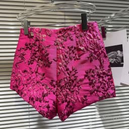 2026 Autumn New Original Three-Dimensional Indentation Flower Shorts for Women Rose Pink Color Hot Girl Super Short Shorts