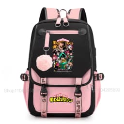My Hero Academia Anime Print Student Backpack Lightweight Casual Daypack for Girls School Travel