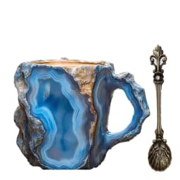 1PC Multi-Colored Mineral Crystal Coffee Mug,Natural Mineral Crystal Mug, Colorful Crystal Christmas Mugs,Christmas Gift New