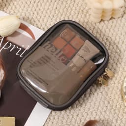 Portable Lipstick Pouch Transparent Touch-Up Cosmetic Pouch Cosmetic Organizer Travel Bluetooth Headphone Charging Cable Pouch