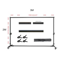 2/3M Universal Telescopic Crossbar Heacy Duty Background Support System Adjust Stand Photography Photo Studio Boom Super Racks