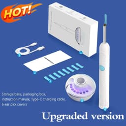 Generation-2, Visual Ear Wax Cleaner Camera Safe Earwax Removal Endoscope Ear Cleaning Tools Ear Care, Black, White Styles, Hot