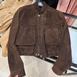YOLOAgain 2026 Spring Short Suede Bomber Jacket Women Genuine Sheepskin Leather Jacket Ladies