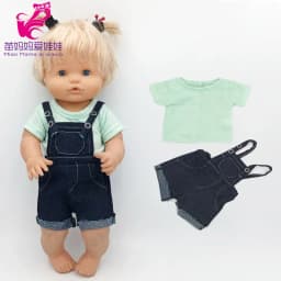 Fit 38 Cm Nenuco Doll Clothes Blue Coat Shirt Pants Ropa Y Su Hermanita Reborn Baby Doll Costumes Kids Gifts