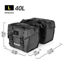 Rhinowalk Bicycle Side Pannier Bag 22-50L With Rain Cover Bike Rear Rack Trunk Luggage Saddle Bag Cycling Travel MTB Accessories