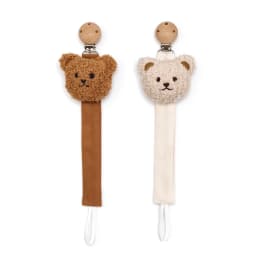 1/2pcs Baby Pacifier Chain Clips Holders Anti-drop Chain Cartoon Stuffed Bear Teething Clips Teether Toy Soother Pacifier Strap