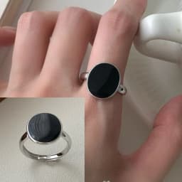 PANJBJ  925 Sterling Silver Double Layer Ring for Women Girl Gift Geometry Hollowing Out Minimalism Fashion Jewelry Wholesale