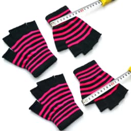Student Warm Knit Mittens Winter Fingerless Elastic Knitted Gloves Striped Knit Mittens Thicken