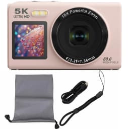 Ourlife Digital Camera 5K 80MP 18X Digital Zoom Dual IPS Screen Camera WIFI Cam Vintage Vlog Video Recorder for Photography