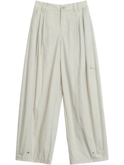 CHIC VEN Women's Pants Solid Loose High Waist Slim Wide Leg Trousers Casual Thin Female Sport Pant Spring Summer 2025