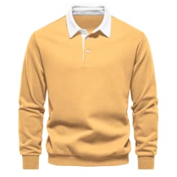 2025 Spring Autumn Polo Neck Sweatshirts for Men Fashion Smart Casual Cotton Mens Hoodies Sweatshirts High Quality Pullover Tops