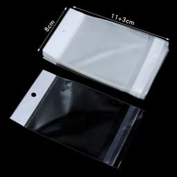 50-100pcs/lot Transparent Self Adhesive Packaging Bag Plastic Hanging Opp Pouches Seal Gift Bags for Jewelry Display Supplies