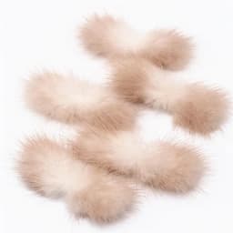 5pcs Real Natural Mink Pompon Bowknot 2*6cm Fur Pompom Balls Bow Tie Fluffy Pompones for Diy Jewelry Craft Supplies Accessories