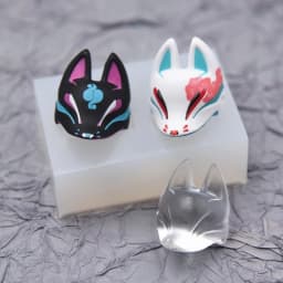 Eye Catching Foxes Mask Accessories Making Silicone Mold DIY Clay Resin Moulds R3MC