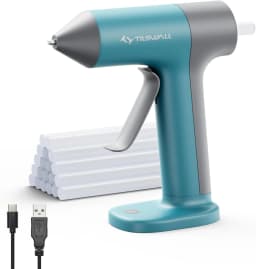 Cordless Hot Glue Gun 4V USB‑C Rechargeable Mini Hot Melt Glue Gun with Battery 30s Fast Heating, Anti‑Drip Nozzle, Comes With 7*140mm Hot Glue Sticks Portable Glue Gun For Crafts DIY Projects & Home Repairs