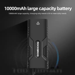 ROCKBROS 2T6 LED Bicycle Light 10W 10000 mAh Bike Front Lamp Flashlight Cycling Equipment MTB Headlight Super Bright Flashlight
