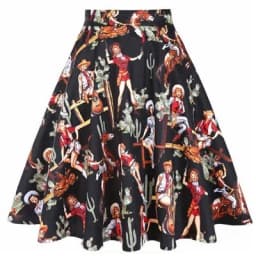 Small Red Polka Dot Cotton Womens Sexy Midi Summer Skirt Pin Up  High Waist Retro Vintage Rockabilly 50s Women Skirt