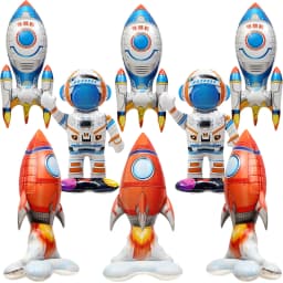 Space Birthday Supplies Astronaut Cake Topper Spaceman Mini Ornaments For Kids Boy Universe Outer Space Theme Party Decorations