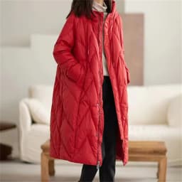 New Women Down Long Jacket Hooded Casual Loose Over Size Winter Coat Warm Outwear High Quality Female Cotton Overcoat Parkas