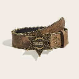 1PC Vintage Carved Buckle PU Wide Belts Boho Brown Embossed Waistband Western Jeans Pants Belt