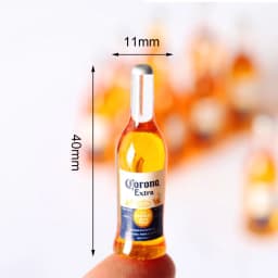 【M】10Pcs 1:6 Dollhouse Miniature Resin Beer Bottle Simulation Wine Bottle Model Doll House Accessories Kids Toys