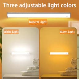 6pc Wireless Rechargeable LED Motion Sensor Cabinet Light - Ideal for Closet, Kitchen, Wardrobe, Stairs - Battery Operated Night