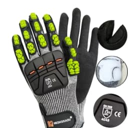 New TPR Mechanical Anti-Impact Gloves CE Certified Level 5 Cut Puncture Resistant for Oil Mining Construction and Heavy Industry