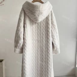 Winter Thick Warm Female Long Loose Coats Plus Size Button Fly Vintage Women's Faux Fur Outerwear Ladies X-long Dobby Fur Jacket