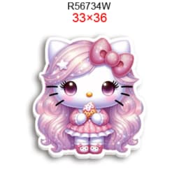 Hello Cat 10pcs/lot San Resin Planar Transparent Glitter Acrylic Flatback for Charms DIY Bow Craft Supplies Phone Case Decor