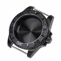 Black Brushed Bezel Watch Case with Sapphire Crystal Water Resistant for NH35 Nh36 Nh34 Automatic Mechanical Movement SKX Mods