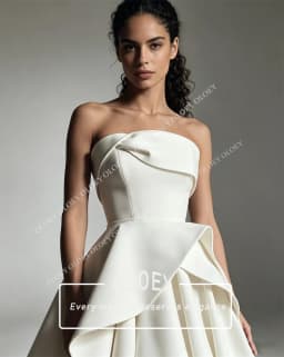OLOEY Simple Strapless Wedding Dresses Sleeveless Pleated Matte Stretchy Bridal Gowns Vestido De Noiva 2027 New Customized