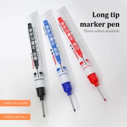 1/3PCS 20mm Long Head Marker Pens Large Capacity Deep Waterproof Four Color Marker Oily Marking Pen Metal Woodworking Tools