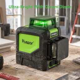 Huepar 8 Lines Laser Level 360° Cross Line Self-leveling Horizontal & Vertical Line Laser Tool With Laser Receiver and Tripod
