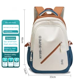Large Capacity Lightweight and Simple Travel Canvas Backpack, Nylon Waterproof Casual Backpack, 15/16 Inch Laptop Backpack
